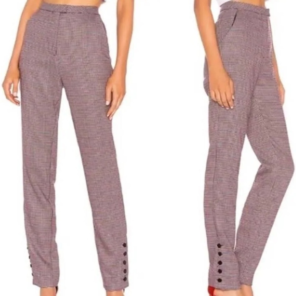 LPA Slim Trouser in Khaki & Maroon